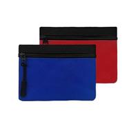 AfitLulu Lot de 2 petits porte-monnaie en nylon imperméable avec cordon de serrage étendu, mini porte-monnaie hygiénique pour ranger des pièces de monnaie, des cartes et des clés, Rouge + bleu., Mini