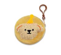 AfitLulu Petit portefeuille en peluche pour femme avec fermeture éclair, porte-monnaie mignon style dessin animé mini porte-monnaie femme pour sacs à dos, pendentifs de sac à main, marron, Style