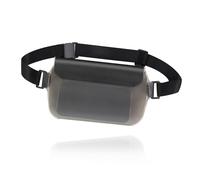 AfitLulu Pochette étanche transparente et tactile pour homme et femme, sac banane universel pour téléphone portable avec sangle de taille réglable pour la natation, la dérive, la plongée (noir)