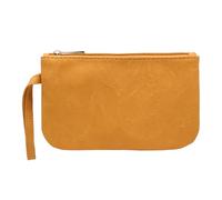AfitLulu Porte Monnaie Femme Cuir Pochette Telephone Portable pour Femmes avec Fermeture Éclair et Poignet Bracelet, Mode Portefeuille Femme avec Interne Compartiment (Orange)