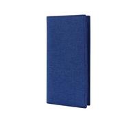 AfitLulu Portefeuille en toile pour homme avec fentes multiples et fenêtre d'identité, porte-monnaie fin pour homme, ultra fin, pour cartes, photos, pièces de monnaie, bleu, L, Moderne