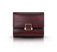 AfitLulu Portefeuille rétro pour femme avec fenêtre d'identification de 5 cm et 5 emplacements pour cartes, portefeuille court pour femme pour cartes d'organisation, carte d'identité, photos, pièces