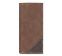 AfitLulu Rétro Portefeuille Homme Cuir Porte Monnaie Homme avec 11 Emplacements pour Cartes et Poche Zippée pour Pièces, Bifold Mince Wallet avec 3 Compartiments et Fenêtre d'Identification (Café-2)