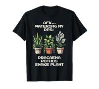 AFK Arrosage de Mon DPS | Pixel Art Plantes d'intérieur T-Shirt