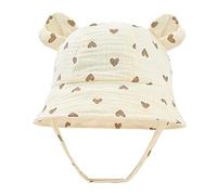 AFLCIO Unisexe Bébé Enfant Chapeau de Soleil Chapeau de Pêcheur Nourrisson Chapeaux de Seau Large Bord Chapeau de Plage Visière Pliable Été (B/9,35-39cm)