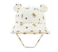 AFLCIO Unisexe Bébé Enfant Chapeau de Soleil Chapeau de Pêcheur Nourrisson Chapeaux de Seau Large Bord Chapeau de Plage Visière Pliable Été (B/10,35-39cm)