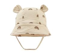 AFLCIO Unisexe Bébé Enfant Chapeau de Soleil Chapeau de Pêcheur Nourrisson Chapeaux de Seau Large Bord Chapeau de Plage Visière Pliable Été (B/8,35-39cm)