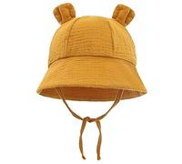AFLCIO Unisexe Bébé Enfant Chapeau de Soleil Chapeau de Pêcheur Nourrisson Chapeaux de Seau Large Bord Chapeau de Plage Visière Pliable Été (A/1,35-39cm)
