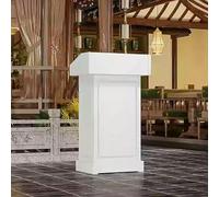 AFLEPCBRQ Podium De Bureau Debout Blanc Réglable - Pupitre Multifonctionnel pour Église, Mariages, Salles De Classe Et Conférences - Support Portable pour Ordinateur Portable De Lecture