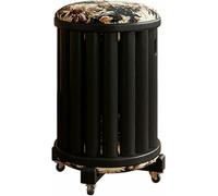 AFLEPCBRQ Tabourets Empilables/Table D'appoint en Bois, Chaise en Bois sur roulettes, Robuste Et Durable, Tabouret Rond Empilable sur Le Dessus, pour Chambre À Coucher Et Salon