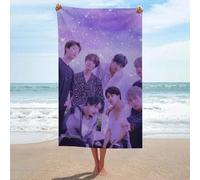 AFLJNYNN BTS Grande serviette de plage et serviette de bain pour se détendre toute la journée