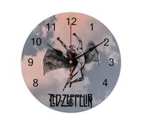 AFLJNYNN Horloge LED Zeppelin minimaliste en PVC combinant secondes silencieuses et construction sans cadre, idéale pour les chambres, les salles à manger ou les espaces professionnels.