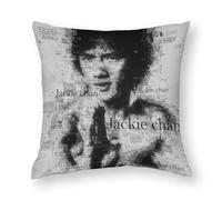 AFLJNYNN Jackie Chan Housse de coussin en toile artistique chaude vintage pour lit