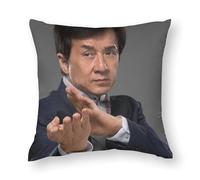AFLJNYNN Jackie Chan Lot de 2 housses de coussin motif abstrait abstrait rétro pour salon