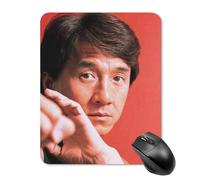 AFLJNYNN Jackie Chan Tapis de souris polyvalent antidérapant Support pratique Essentiel Lisse Ultra-mince Résistant Joueurs