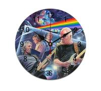 AFLJNYNN Pink Floyd Horloge silencieuse en PVC avec un design minimaliste et une structure sans cadre, parfaite pour les chambres, les cuisines ou les espaces de bureau avec un décor moderne.
