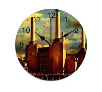 AFLJNYNN Pink Floyd Horloge silencieuse en PVC avec un style minimaliste sans cadre et une construction en PVC durable, idéale pour les chambres, les cuisines ou les murs de bureau.