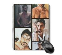AFLJNYNN Tapis de souris Michele Morrone Designers - Pratique - Pour les joueurs de bureau - Carnet de notes - Suivi de précision - Antidérapant