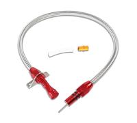 Aflle Racing Jauge de transmission flexible en acier inoxydable pour GM Chevy SBC BBC TH350 TH400 Turbo Rouge