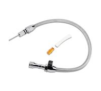 Aflle Racing Jauge de transmission flexible en acier inoxydable pour GM Chevy SBC BBC TH350 TH400 Turbo Argenté