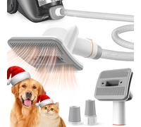 Afloia Brosse Aspirateur Chien, Brosse Poils Chat, kit de toilettage innovant pour animaux de compagnie, avec tuyau d'extension 1-1,5" et adaptateur