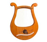 Aflytep Harpe Lyre, Violon Grec 19 Cordes, Motifs Uniques Lyre 19 Cordes, Symboles Phon¨¦Tiques Sculpt¨¦S, pour les Amateurs de Musique D¨¦Butants, Etc.