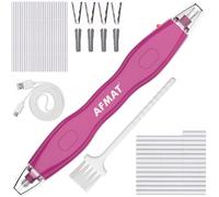 AFMAT Gomme électrique avec 140 recharges de gomme, gommes rechargeables pour artistes, gommes électriques pour dessin, peinture, croquis, plans architecturaux, outil de détail EE25 (rose rouge)