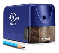 AFMAT PS28 Electric Pencil Sharpener, Heavy Duty Colored Pencil Sharpeners for Classroom, Home, UL Listed Pencil Sharpener for 6.5-8mm No.2/Colored Pencils, 10000+ Sharpenings, Model S230, Blue