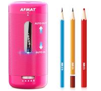 AFMAT PSC2 Taille-crayon entièrement automatique avec réservoir pour enfants, taille-crayon électrique rechargeable USB, crayons épais, 6,5 à 12 mm, batterie et aiguiseur USB pour l'éducation, l'école