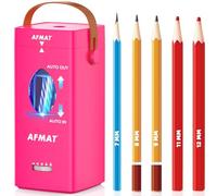AFMAT PSC7 Taille-crayon électrique automatique rechargeable pour crayons de 6,5 à 12 mm, grande capacité avec poignée de transport, pour enseignant, artiste, école, salle de classe, usage domestique