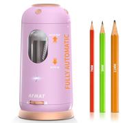 AFMAT PSC8 Taille-crayon électrique rechargeable automatique pour grand crayon de 7 à 11,5 mm, entrée/sortie automatique, taille-crayon de bureau avec récipient pour l'école, la maison, le bureau