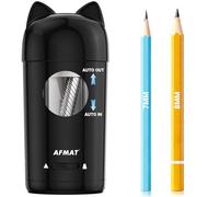 AFMAT PSX9 Taille-crayon électrique entièrement automatique avec oreilles de chat, avec récipient pour crayons de 7 à 8 mm (épaisseur et fin) - Taille-crayon USB pour enfants, cadeau pour l'école, le