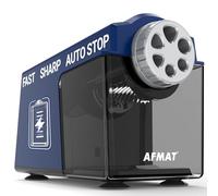 AFMAT Taille-crayon électrique avec récipient, 6 trous, grande capacité, avec boîte pour crayons fins de 6 à 11 mm d'épaisseur, rechargeable, robuste, arrêt automatique, pour bureau, école, artiste