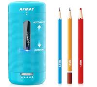 AFMAT Taille-crayon électrique, entièrement automatique, allumage et sortie automatiques, taille-crayons mains libres rechargeables pour crayons jumbo et de couleur (6,5 à 12 mm), portable pour la