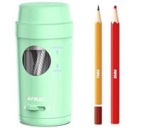 AFMAT Taille-crayon électrique entièrement automatique, rechargeable, avec récipient pour crayons fins de 7 à 8 mm d'épaisseur et fins, arrêt automatique, pour la maison, le bureau, l'école, vert