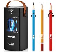 AFMAT Taille-crayon électrique, rechargeable entièrement automatique avec poignée, entrée et sortie automatiques, taille-crayons portable pour grands crayons de 6,5 à 12 mm, utilisation scolaire