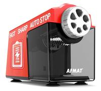 AFMAT Taille-crayon électrique très résistant, 6 trous, sans fil et rechargeable, super rapide, arrêt automatique, plus de 10 000 utilisations, taille-crayon de classe pour 6 à 11 mm n°2/grand/crayons