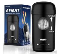 AFMAT Taille-crayon portable avec récipient, noir