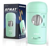 AFMAT Taille-crayon portable avec récipient, vert
