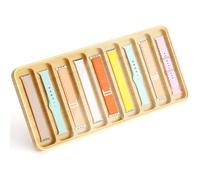 AFOOYO Organiseur de bracelet de montre en bois - Fonctionne avec tous les bracelets Apple Watch - 9 emplacements pour montre avec couvercle supérieur en acrylique