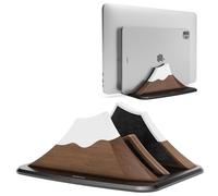 AFOOYO Support vertical double pour ordinateur portable - En forme de pic de neige - Réglable - 2 emplacements - Station d'accueil de bureau - Compatible avec tous les MacBook, Surface, Chromebook