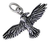 AFP Corbeau, petit Pendentif en argent 925