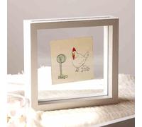 AFQBOEQXY Cadre Acrylique, Cadre Photo Flottant Double Face en Verre Transparent for Photos et Affiches, Multicolore, Plusieurs Tailles(White,7 inches)