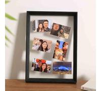 AFQBOEQXY Cadre Acrylique, Cadre Photo Flottant en Verre Acrylique Double Face Multicolore, Plusieurs Tailles(Rectangular Black,16 inches)