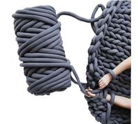 AFQBOEQXY Fils à Tricoter à la Main, Super Chunky Cotton Yarn Multicolor Crochet Knitting DIY(250g Dark Gray)