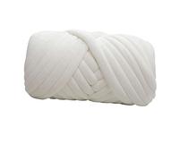 AFQBOEQXY Fils à Tricoter à la Main, Super Chunky Crochet Yarn 1 kg Multicolor for Arm Knitting Rug Making(White)