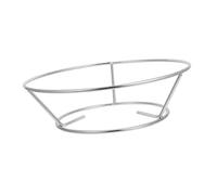 AFQBOEQXY Grille de Cuisson, Support d'angle Rond en Acier Inoxydable for chaudière, for la Cuisine et pâtisserie extérieur, argenté, 32 x 22 9 cm