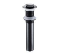 AFQBOEQXY Système de vidage à Ressort Moderne, Bonde de lavabo escamotable en Laiton avec Joint d'étanchéité, Non Fendu, Or Rose(Black)