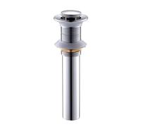 AFQBOEQXY Système de vidage à Ressort Moderne, Bonde de lavabo escamotable en Laiton avec Joint d'étanchéité, Non Fendu, Or Rose(Chrome)