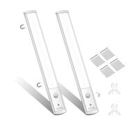 AFQLED Lampe De Placard Sans Fil 32Cm, Dimmable Et Rechargeable Avec Détecteur De Mouvement, Reglette LED Pour Cuisine, Sous Meuble, Armoire, Placard, Escalier - 2 Pièces